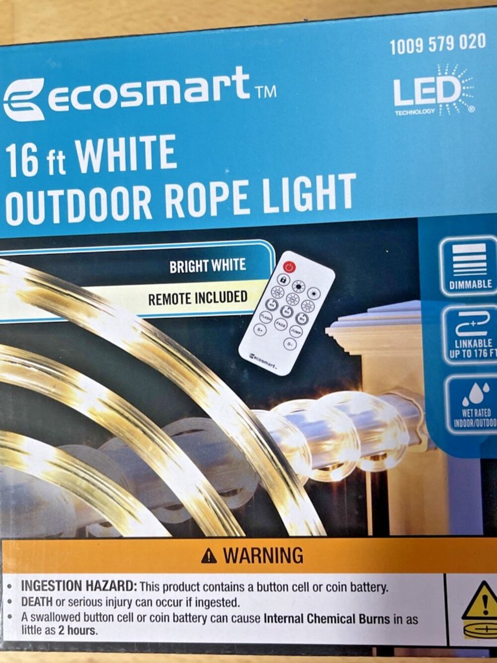 Ecosmart 16' White Outdoor Rope Light